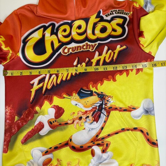 Cheetos Crunchy Flamin' Hot Hoodie Sweatshirt‎ Boys Sz XSmall Orange Red Yellow - Picture 3 of 6